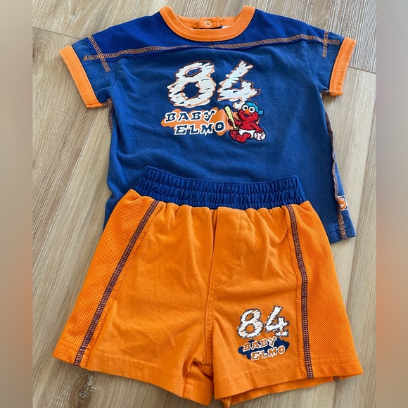 Vintage baby Elmo baseball outfit